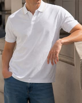 Shein Shein Men Short Sleeve Self Designed Polo Tshirt