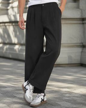 Shein Semi Elasticated Waist Folded Hem Pleated Pant-picture-40