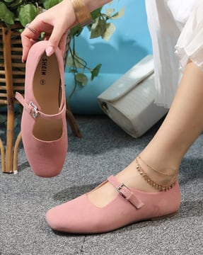 Shein Shein Women Square Toe Adjustable Buckle Fastening Mary Janes