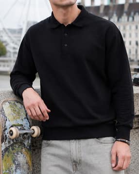 Shein Men Full Sleeve Polo Sweatshirt-picture-17