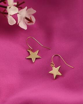 Shein Women Gold Earwire Star-Shaped Charms Drop Earrings-picture-21