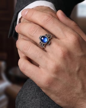 Shein Shein Men Center Stone Design Cocktail Ring