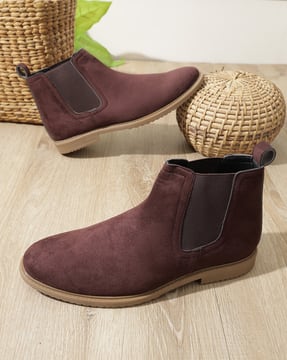 Shein Shein Men Elasticated Panelled Gusset Slip On Chelsea Boots