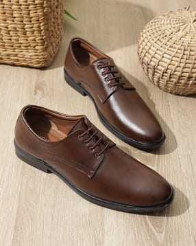 Shein Men Almond Toe Lace Fastening Derby Shoe-picture-2