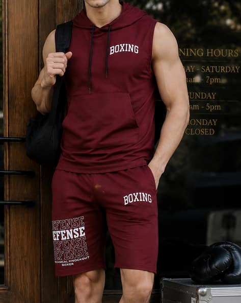 Shein Sleeveless Typographic Print Training Tracksuit