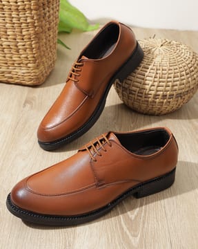 Shein Shein Men Almond Toe Lace Fastening Derby Shoes