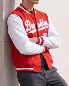 Shein Men Full Sleeve Typographic Chest Print Varsity Jacket-picture-29