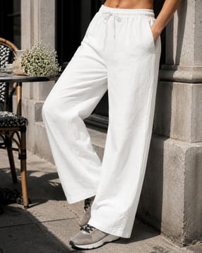 Shein Women Full Length Elasticated Drawstring Waist Palazzo-picture-33