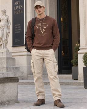 Shein Men Full Sleeve Graphic Chest Print Crew Sweatshirt-picture-36