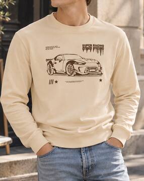 Shein Men Full Sleeve Graphic Chest Print Crew Sweatshirt-picture-19