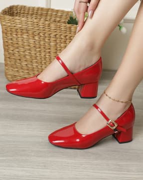Shein Shein Women Square Toe Mary Jane Style Block Heel Sandal