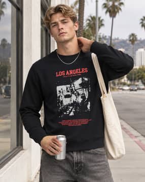 Shein Men Full Sleeve Graphic Chest Print Crew Sweatshirt-picture-18