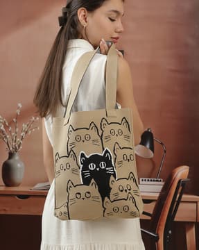 Shein Shein Women Graphic All Over Print Tote Bag