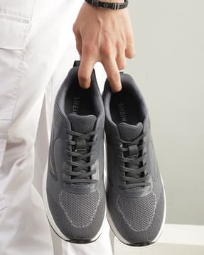 Shein Shein Men Lace Fastening Contrast Panelled Outdoor Shoes