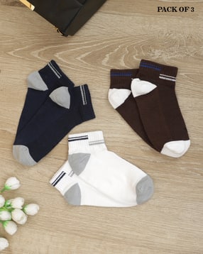 Shein Women Combo Of 3 Contrast Stripes Everyday Socks-picture-28